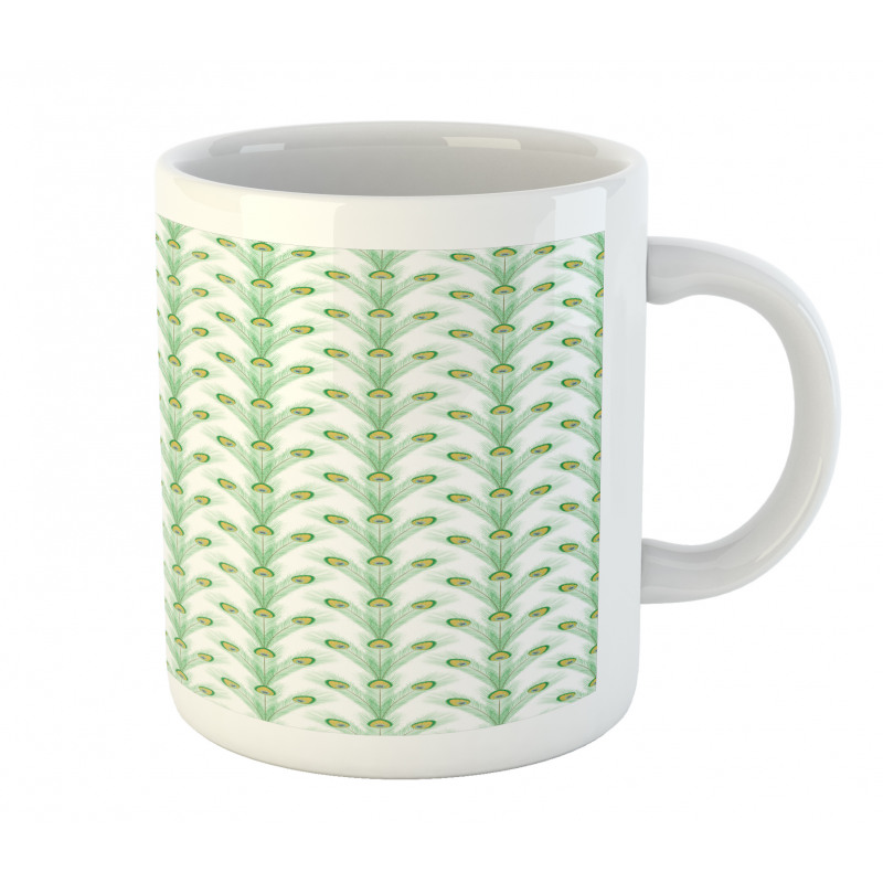 Long Peacock Bird Plumes Mug