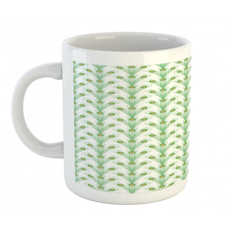 Long Peacock Bird Plumes Mug