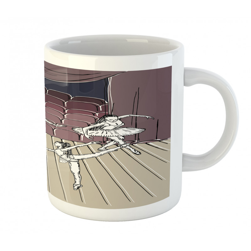 Ballerinas Stage Sketch Mug