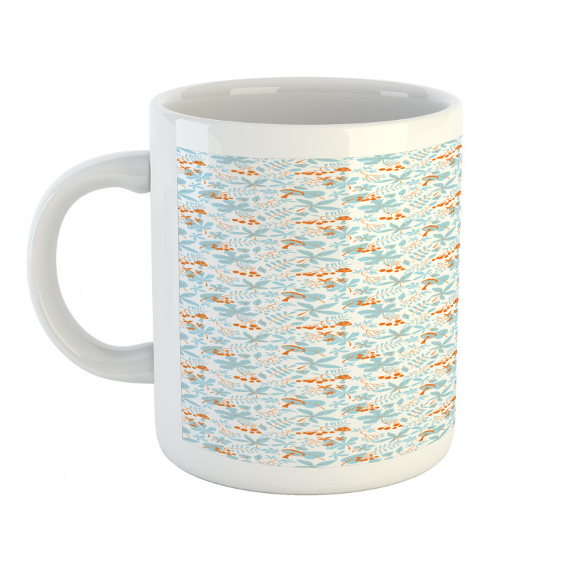 Fall Leaves Mushrooms Mug