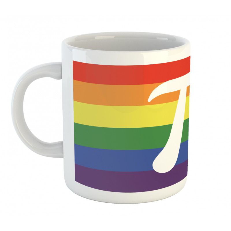 Number on Rainbow Colors Mug