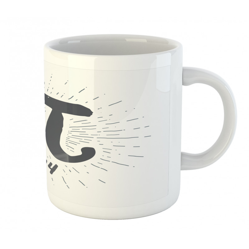 Grunge Design Number Lines Mug