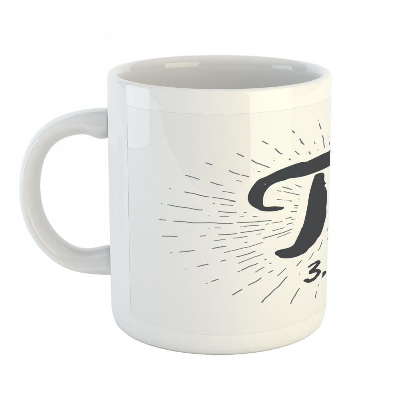 Grunge Design Number Lines Mug