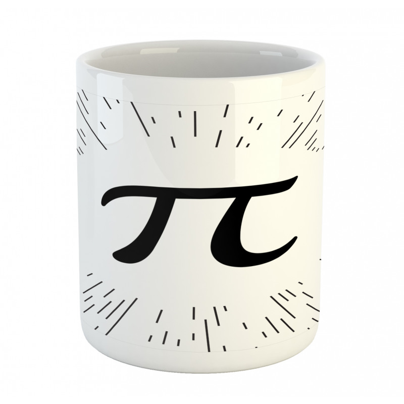 Monochromatic Simple Number Sign Mug