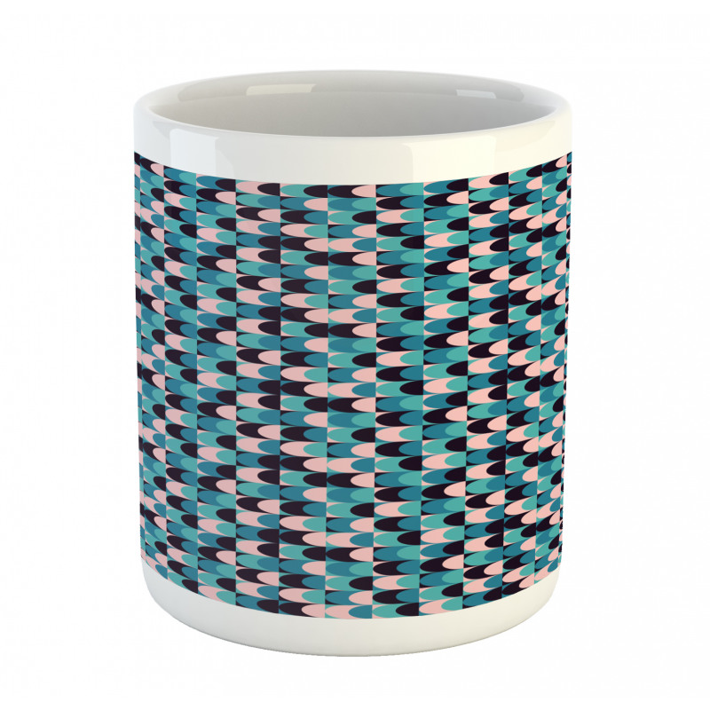 Grunge Half Rounds Motif Mug