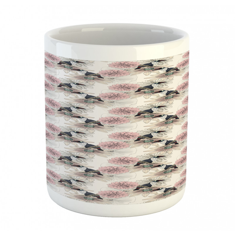 Vintage Toucan and Flowers Mug