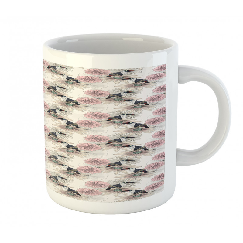 Vintage Toucan and Flowers Mug