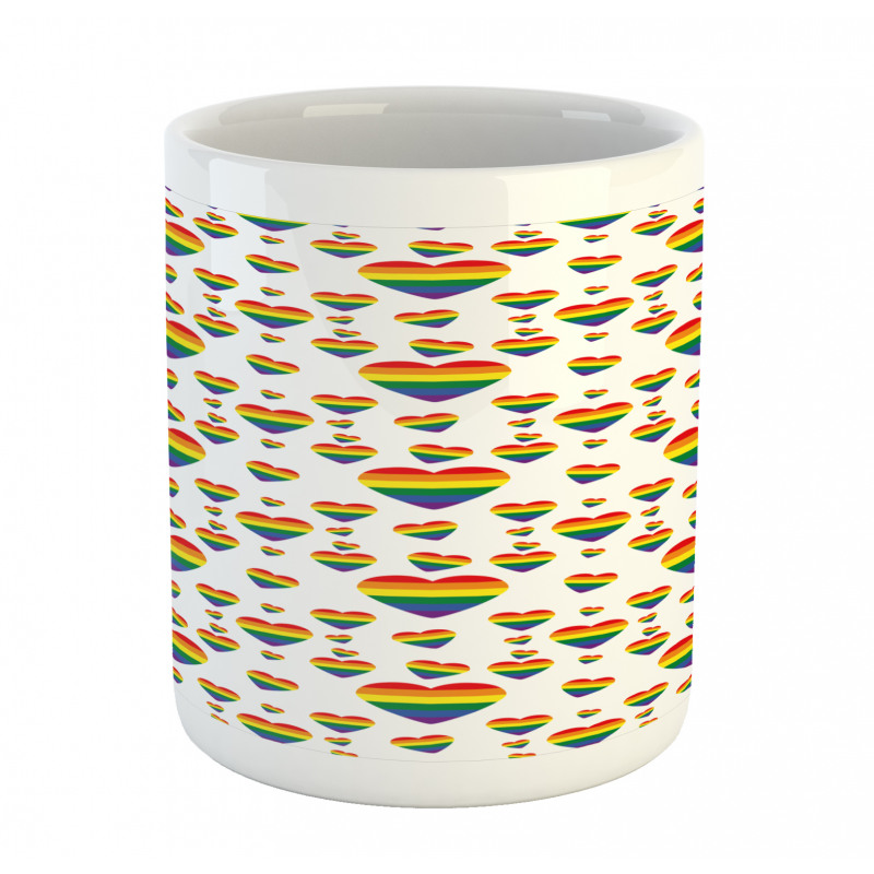 LGBT Hearts Love is Love Mug