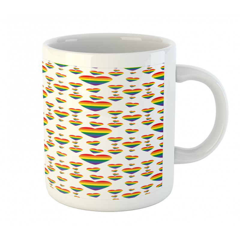 LGBT Hearts Love is Love Mug