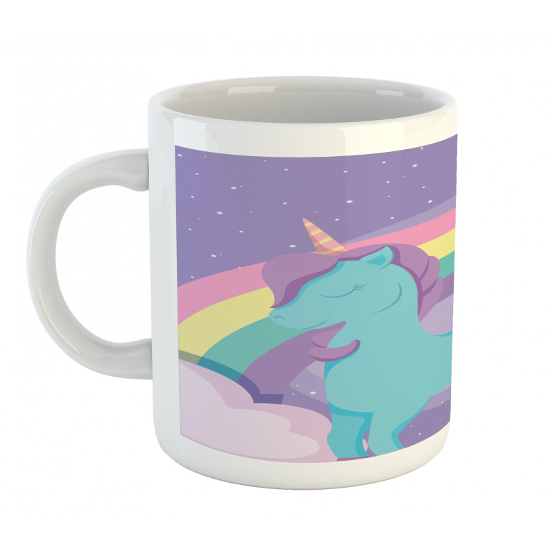 Nursery Rainbow Pony Art Mug