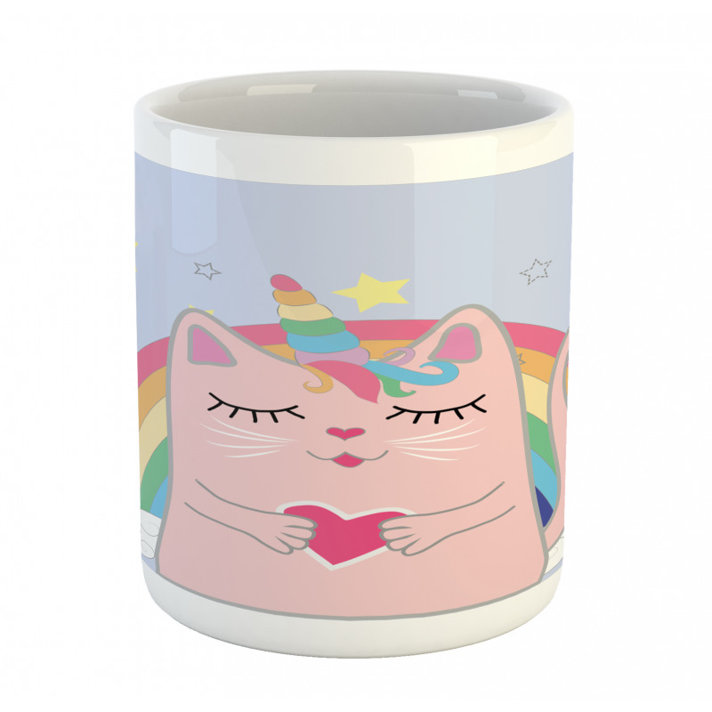 Cat Heart Kitten Art Mug