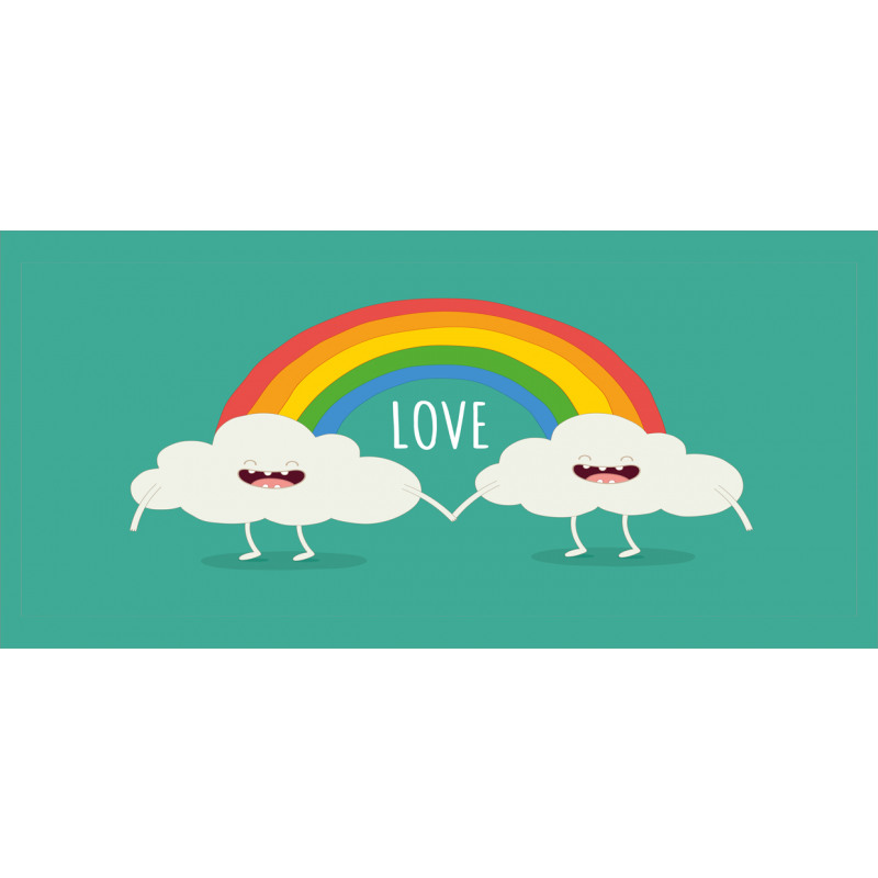 Love Wording Happy Clouds Mug