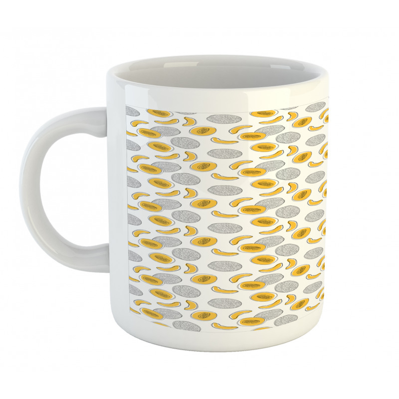 Monochrome Fruit Sketch Art Mug