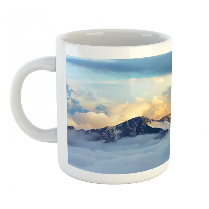 Snowy and Cloudy Peak Mug