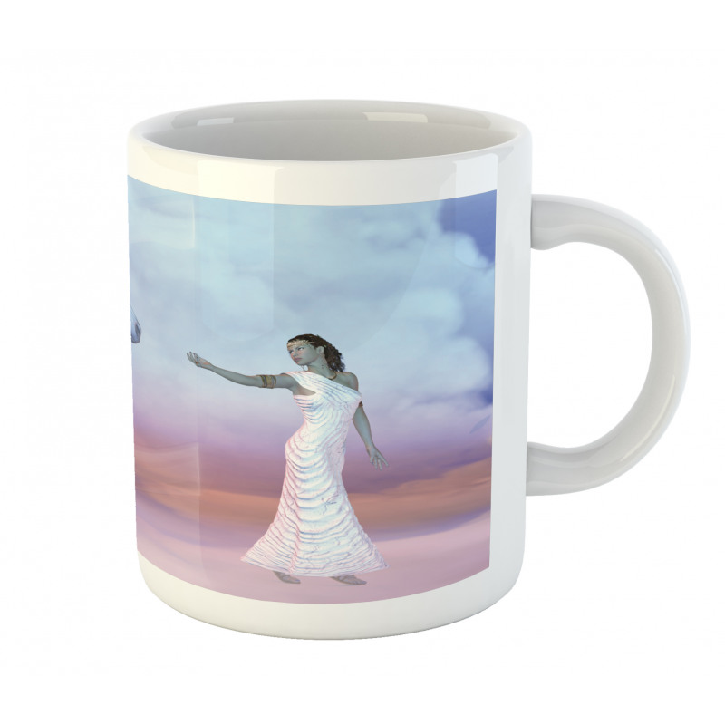 Dreamy Lady and Angel Horse Mug