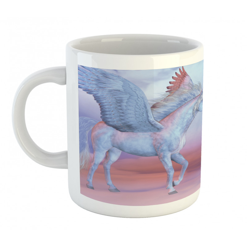 Dreamy Lady and Angel Horse Mug