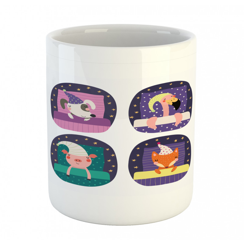 Pattern Sleeping Animal Mug