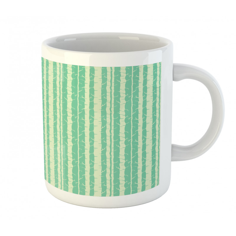 Soft Tone Tree Stems Pattern Mug