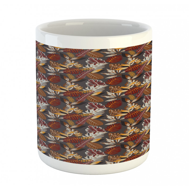 Tropic Leaves in Earth Tones Mug