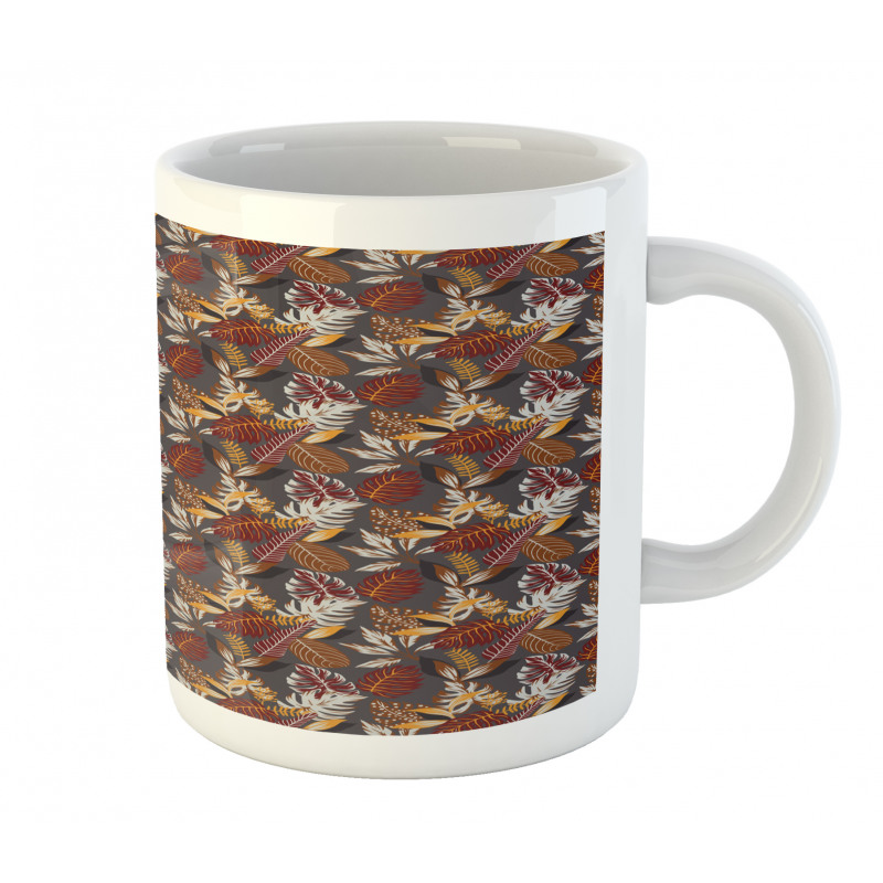 Tropic Leaves in Earth Tones Mug