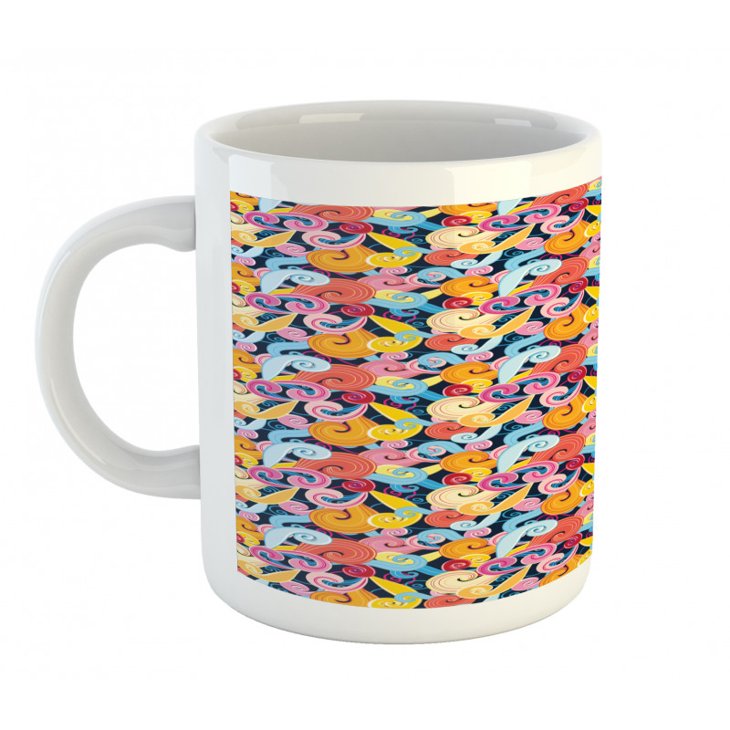 Vivid Spiral Funny Curls Mug