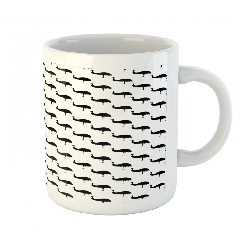 Monotone Animal Silhouettes Mug