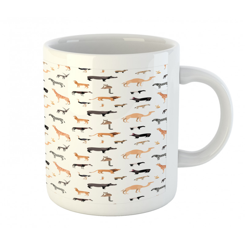 Various Exotic Wild Animals Mug