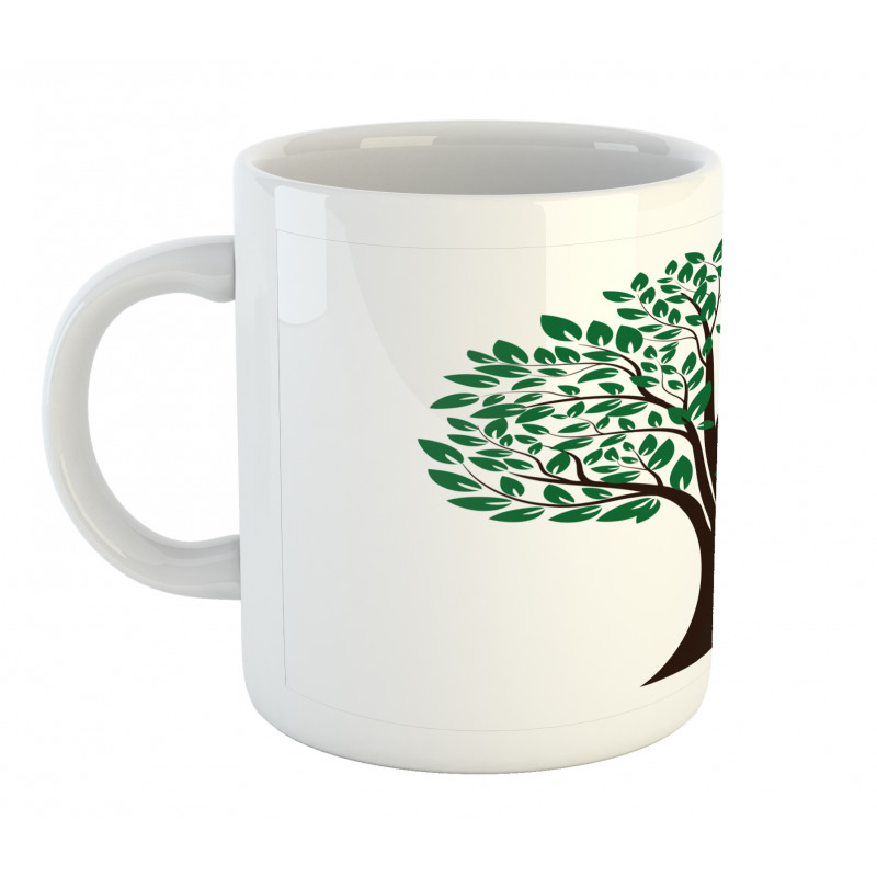 Simplistic Tree Leaves Art Mug