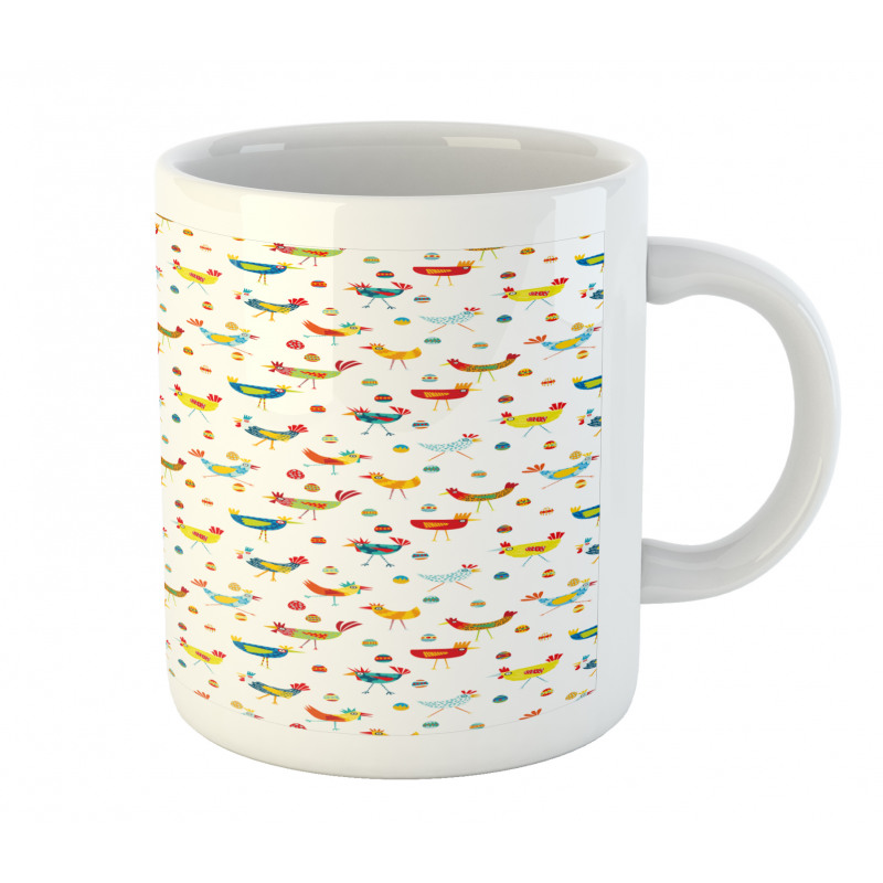 Colorful Chickens and Eggs Mug