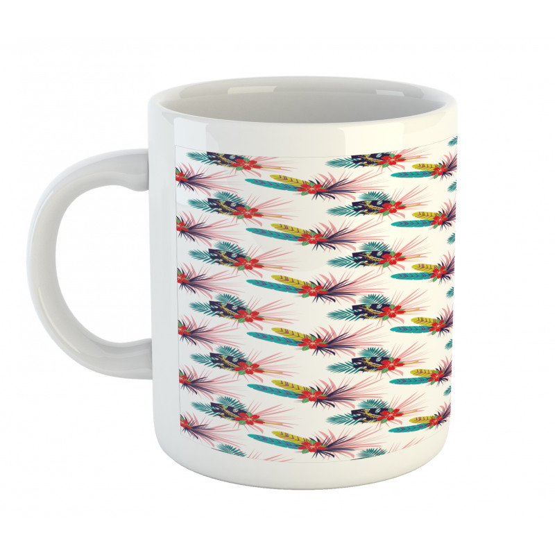 Tropical Leaves Wild Flower Mug