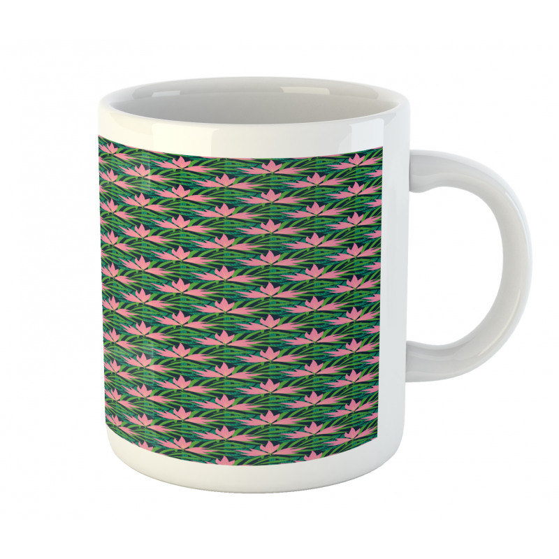 Tropical Monstera Flowers Mug