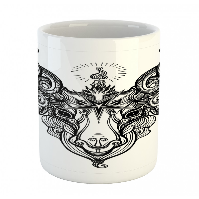 Satanic Goat Head Sketch Mug