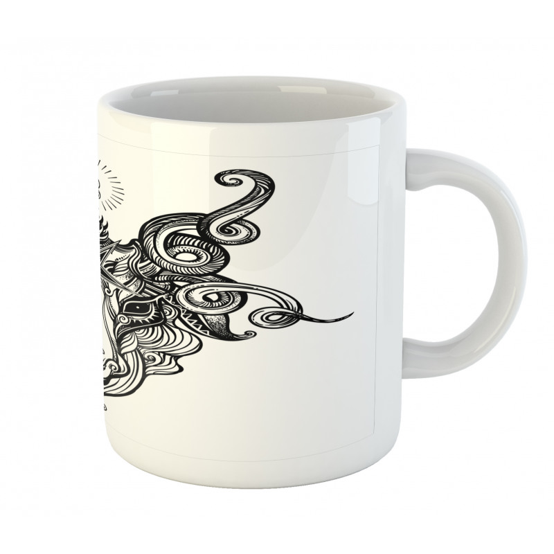 Satanic Goat Head Sketch Mug