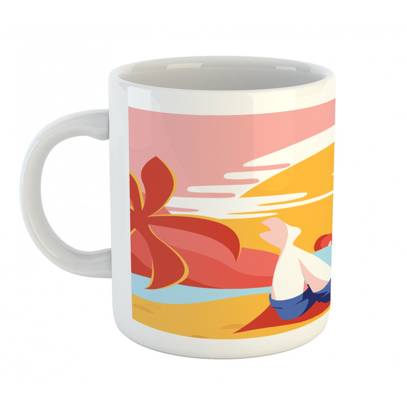 Summer Cartoon Young Couple Mug