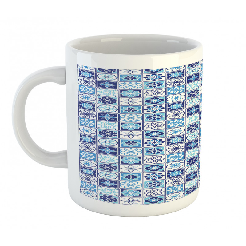 Floral Motif Squares Mug