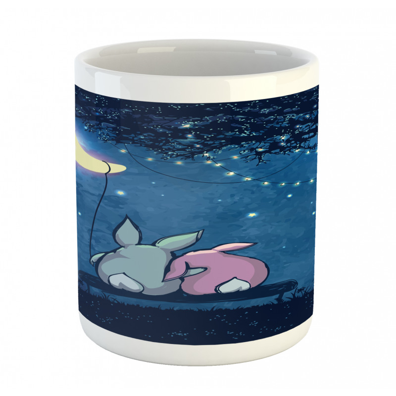 Rabbit Couple Art Mug