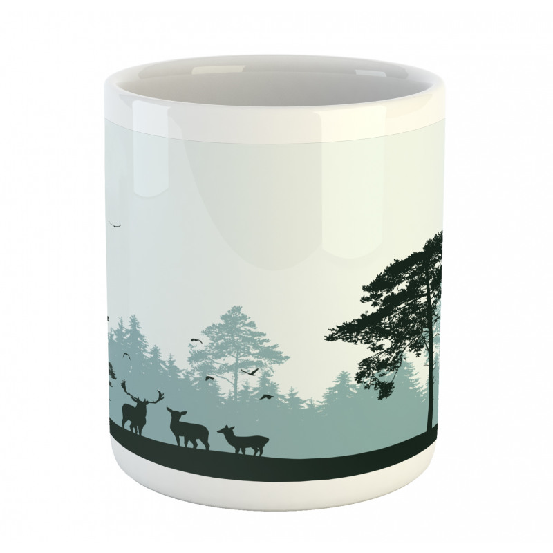 Forest Silhouette Art Mug