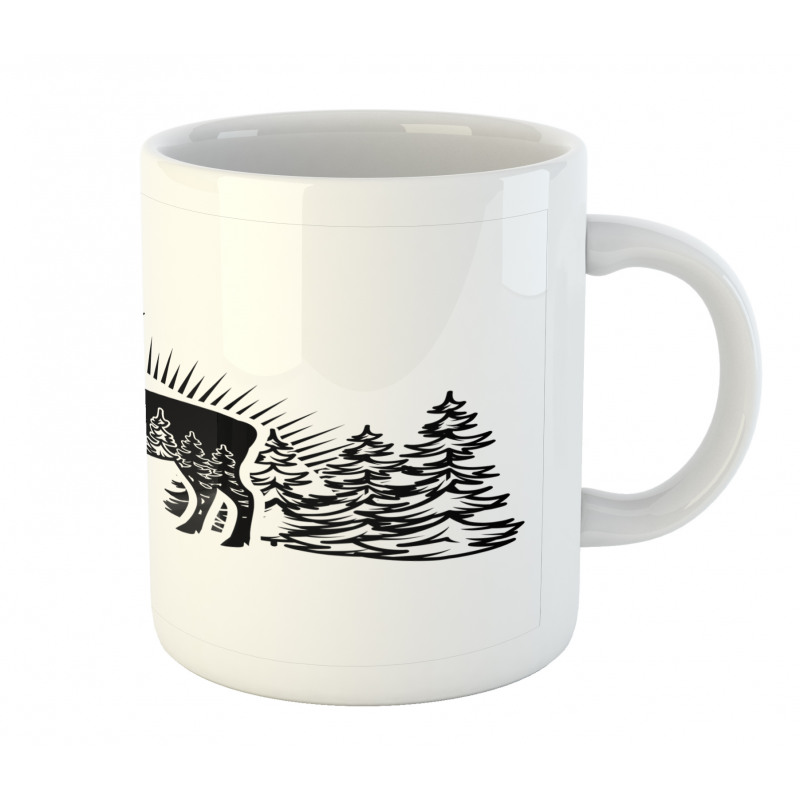 Reindeer Spruce Forest Mug