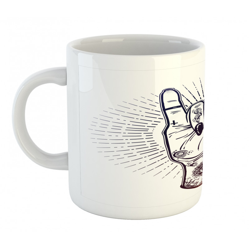 Tattooed Hand Raised Mug