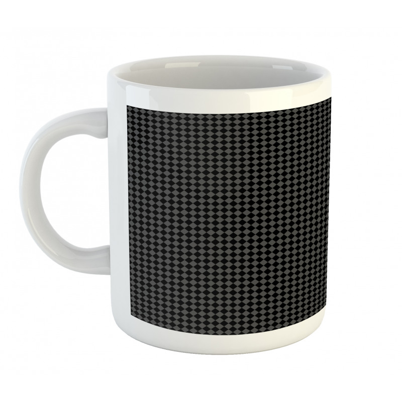 Simple Greyscale Argyle Mug