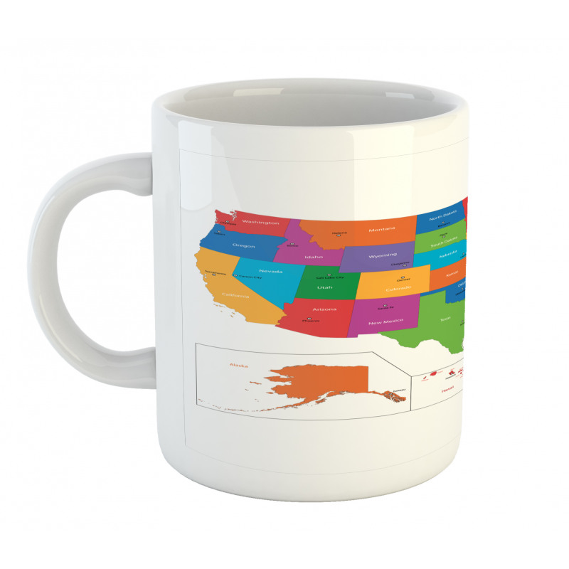 USA Map with States Mug