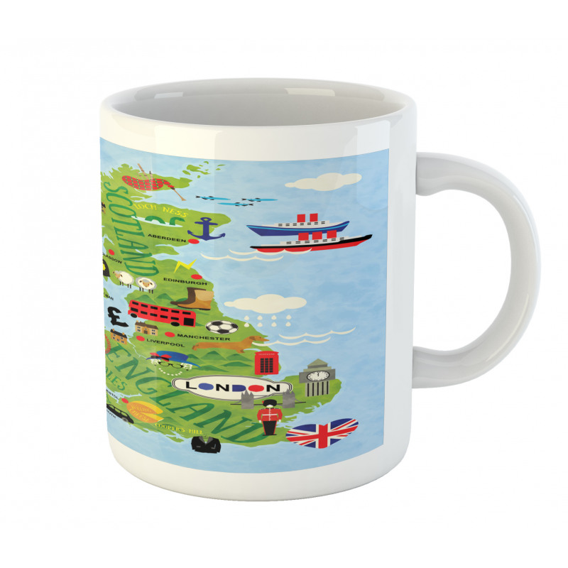 Maps of Britain Ireland Mug