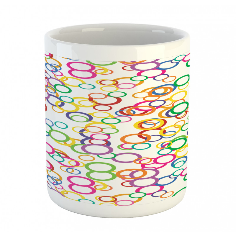 Colored Geometric Circle Mug