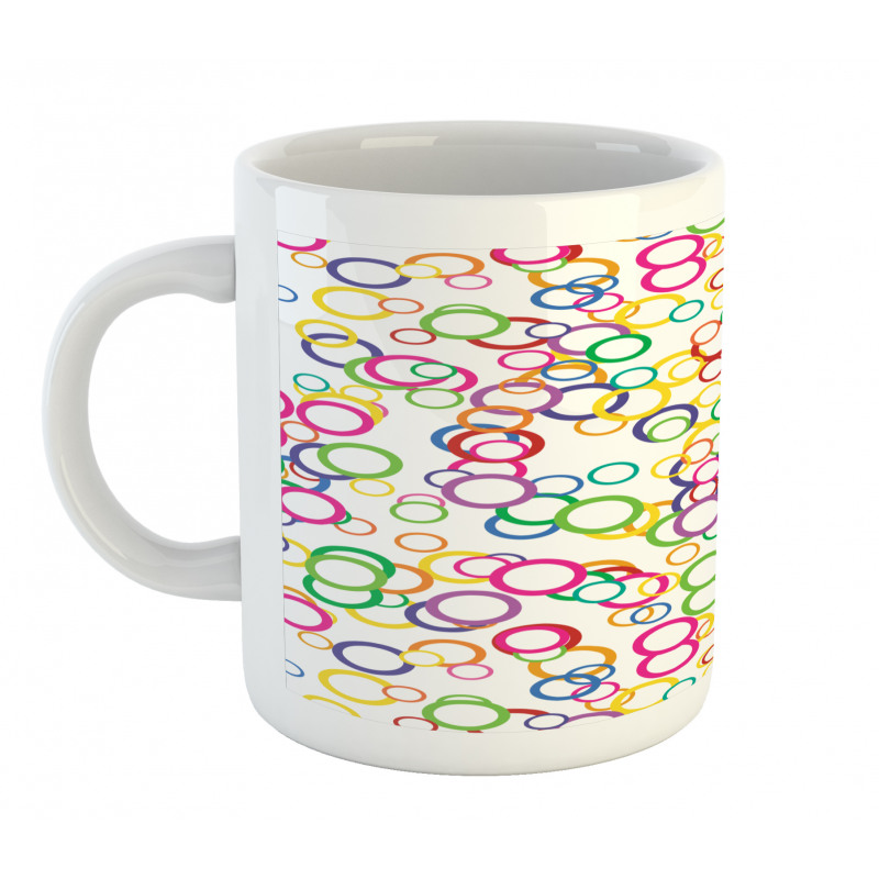 Colored Geometric Circle Mug