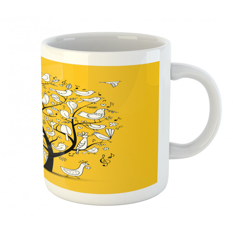 Doodle Birds Branches Mug