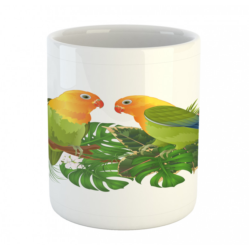 Parrot Botanical Branch Mug