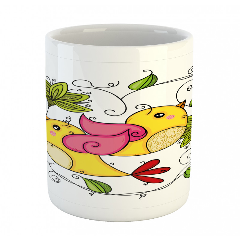 Love Avian Floral Art Mug