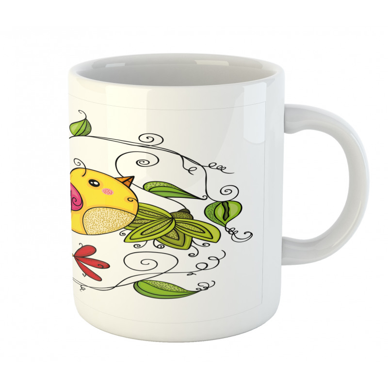 Love Avian Floral Art Mug