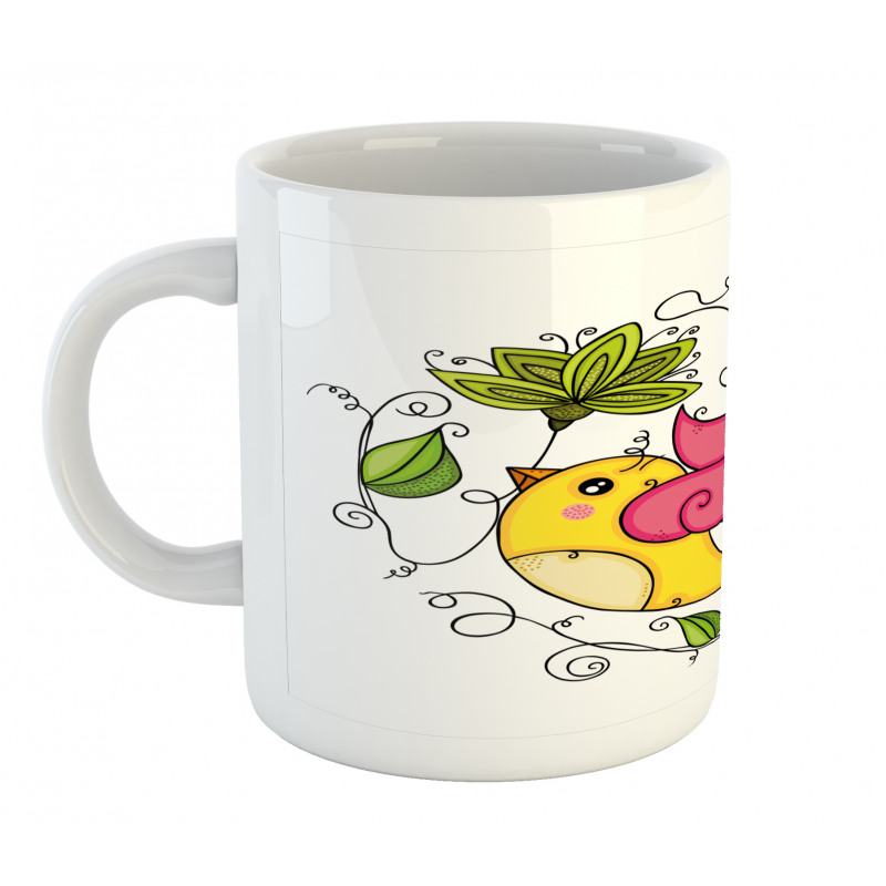 Love Avian Floral Art Mug