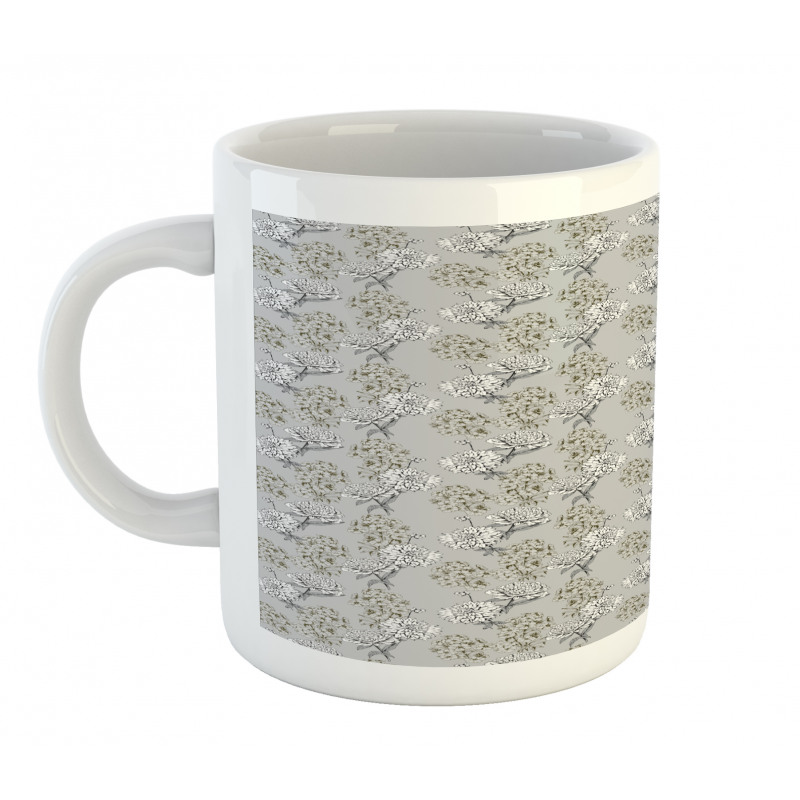 Pastel Nature Tones Flowers Mug